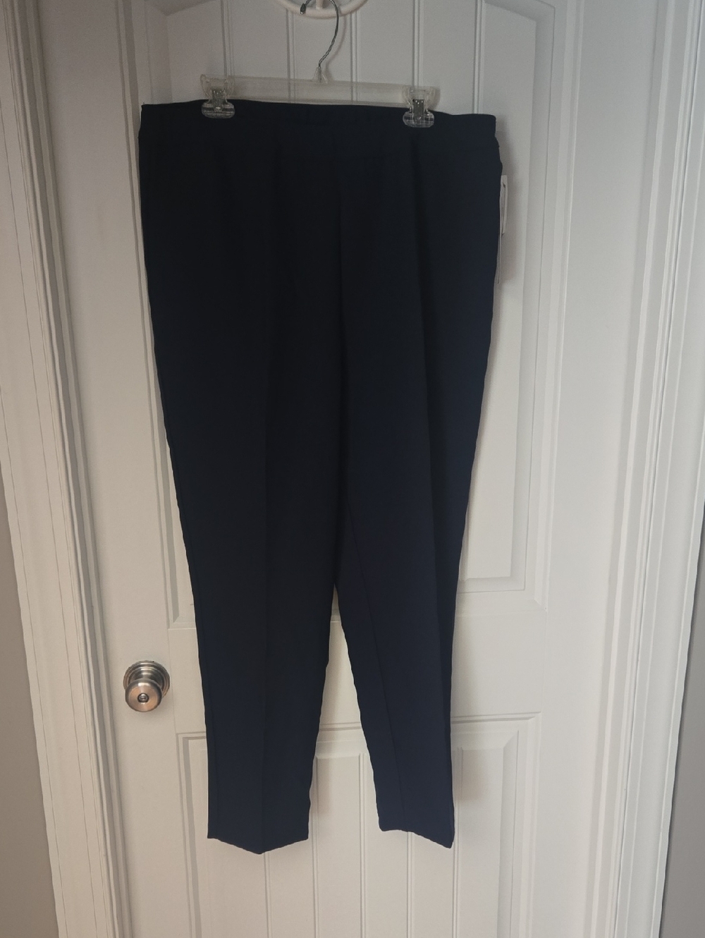 Straight Leg Women's Pants - Navy